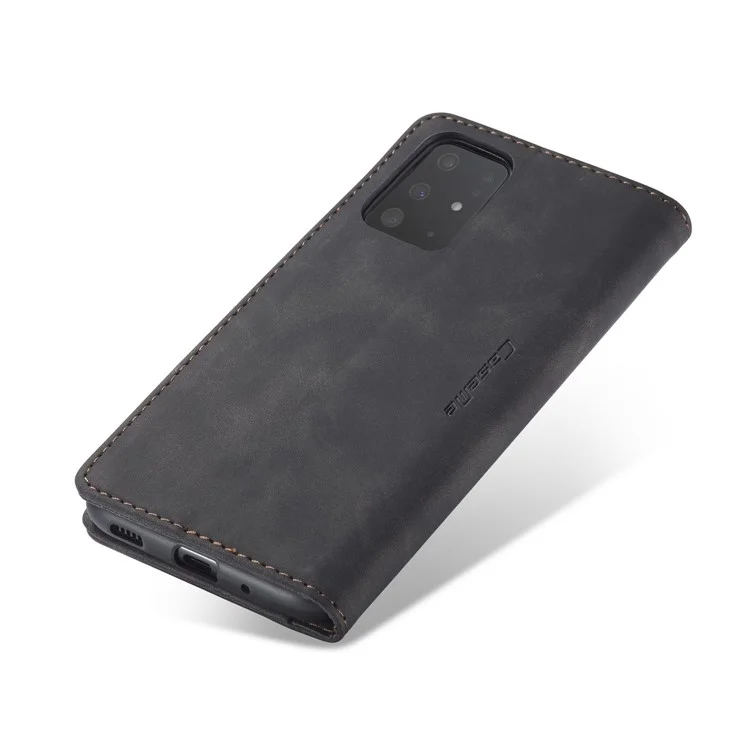 CASEME 013 Series Auto-absorbed Business Leather Wallet Stand Phone Case for Samsung Galaxy S20 Plus - Black-Cellmalls