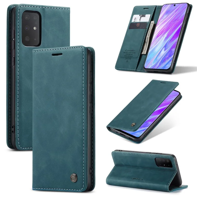 CASEME 013 Series Auto-absorbed Business Leather Wallet Stand Phone Case for Samsung Galaxy S20 Plus - Black-Cellmalls