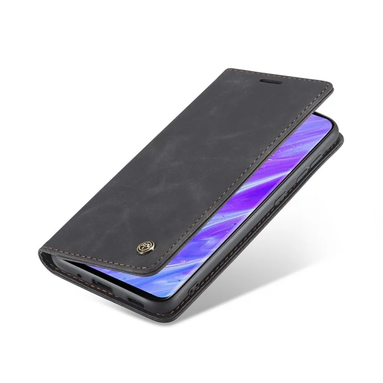 CASEME 013 Series Auto-absorbed Business Leather Wallet Case for Samsung Galaxy S20 Ultra - Black-Cellmalls