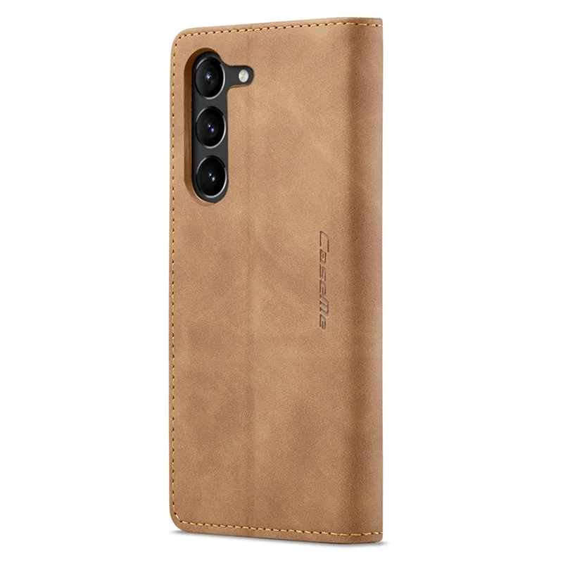 CASEME 013 Series For Samsung Galaxy S24+ Case PU Leather Wallet Mobile Phone Protector - Brown-Cellmalls