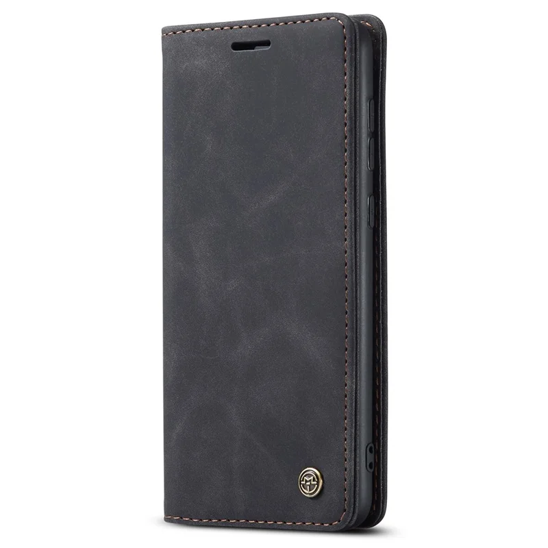 CASEME 013 Series For Samsung Galaxy S21 FE Wallet Stand Cover Automatic Suction Leather Case - Black-Cellmalls