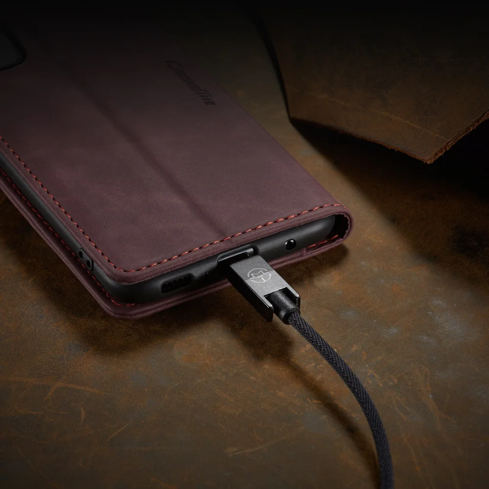 CASEME 013 Series Auto-absorbed Wallet Leather Shell for Samsung Galaxy S21+ 5G - Blue-Cellmalls