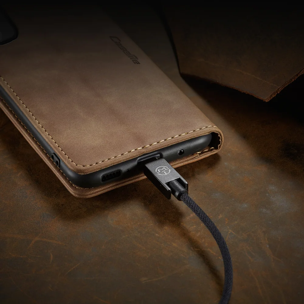 CASEME 013 Series Auto-absorbed Wallet Leather Shell for Samsung Galaxy S21+ 5G - Blue-Cellmalls