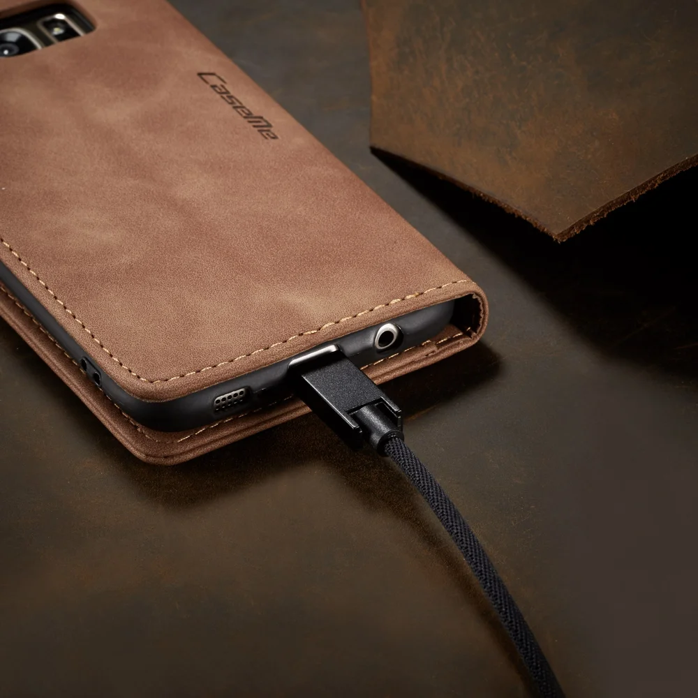 CASEME 013 Series Auto-absorbed Leather Wallet Stand Casing for Samsung Galaxy S7 edge G935 - Blue-Cellmalls