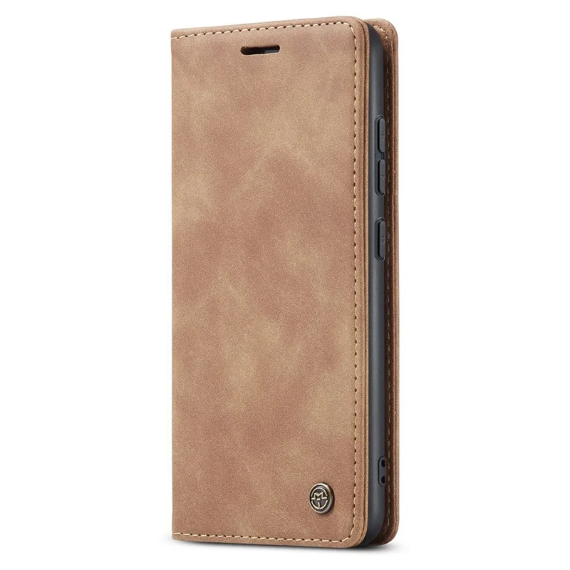 CASEME 013 Series TPU Inner Lining Cover Wallet Stand Design Lightweight Auto-absorbed PU Leather Phone Case for Samsung Galaxy S22+ 5G - Brown-Cellmalls