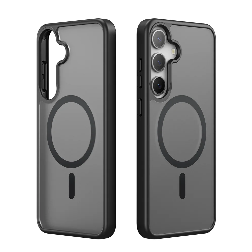 For Samsung Galaxy S25 Case DUX DUCIS Yind Series PC+TPU Phone Cover Compatible with MagSafe - Black-Cellmalls