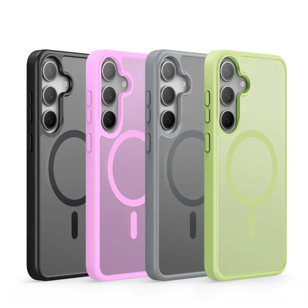 For Samsung Galaxy S25+ Case DUX DUCIS Yind Series PC+TPU Phone Cover Compatible with MagSafe - Black-Cellmalls