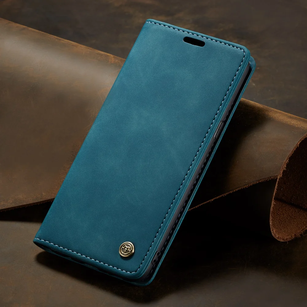 CASEME 013 Series Auto-absorbed Leather Wallet Stand Shell for Samsung Galaxy S8 Plus G955 - Blue-Cellmalls
