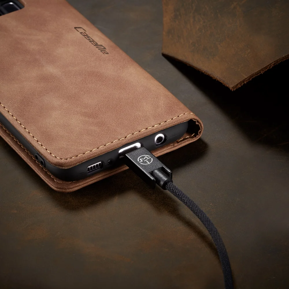 CASEME 013 Series Auto-absorbed Leather Wallet Stand Shell for Samsung Galaxy S8 Plus G955 - Blue-Cellmalls