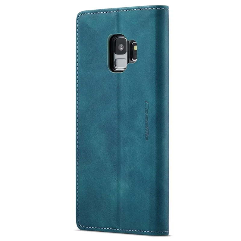 CASEME 013 Series Auto-absorbed Leather Wallet Stand Case for Samsung Galaxy S9 G960 - Blue-Cellmalls