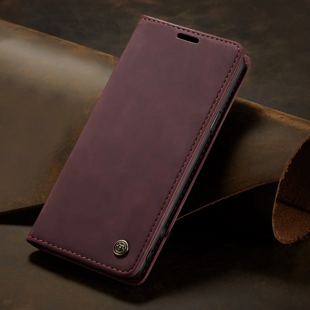 CASEME 013 Series Auto-absorbed Leather Wallet Phone Case for Samsung Galaxy S9+ - Black-Cellmalls