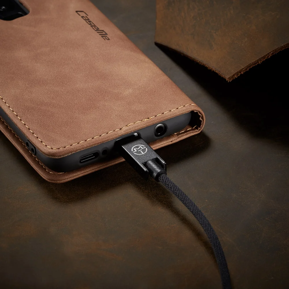 CASEME 013 Series Auto-absorbed Leather Wallet Phone Case for Samsung Galaxy S9+ - Black-Cellmalls