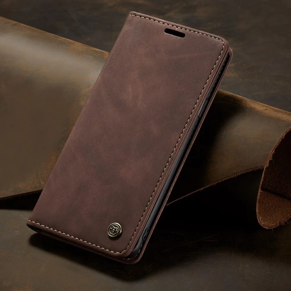 CASEME 013 Series Auto-absorbed Leather Wallet Phone Case for Samsung Galaxy S9+ - Black-Cellmalls