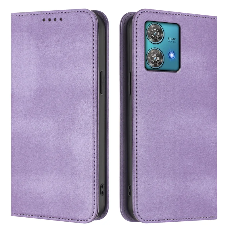 For Motorola Edge 40 Neo 5G Wallet Cases Retro Texture RFID Blocking Leather Phone Cover - Mint Green-Cellmalls