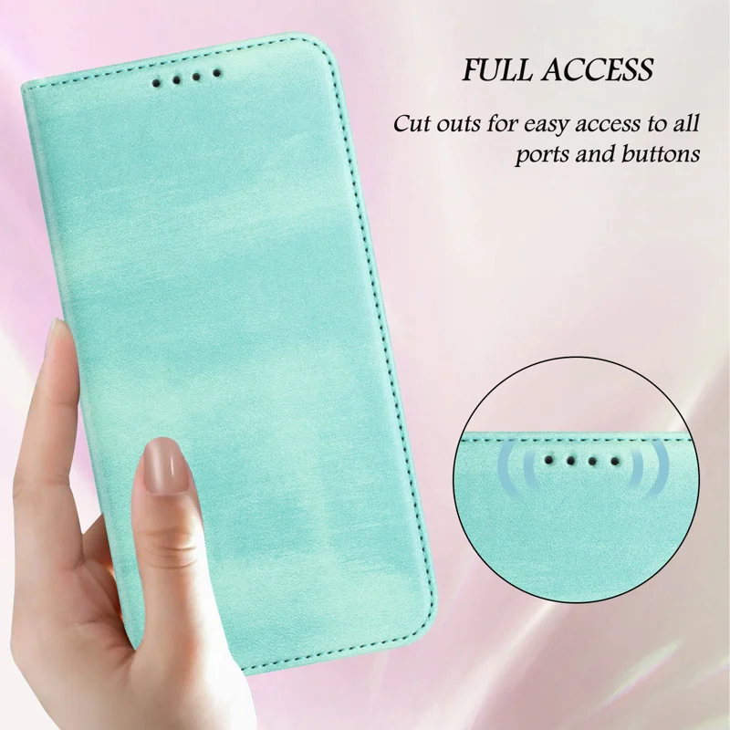 For Motorola Edge 60 Pro 5G Wallet Cases Retro Texture RFID Blocking Leather Phone Cover - Mint Green-Cellmalls