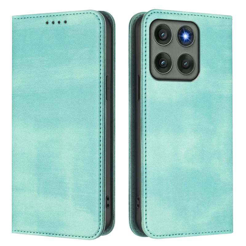For Motorola Edge 60 Pro 5G Wallet Cases Retro Texture RFID Blocking Leather Phone Cover - Mint Green-Cellmalls