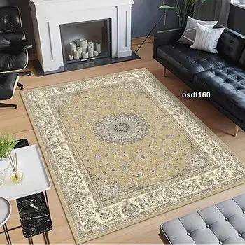 Hot Sale Classical Living Room Carpet Non-slip Floor Mat Crystal Velvet Machine Made Persian Bohemian Large Area Rugs