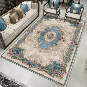 European-Style Modern Machine-Woven Non-Slip Carpet for Living Room Coffee Table Dining Room or Door Mat