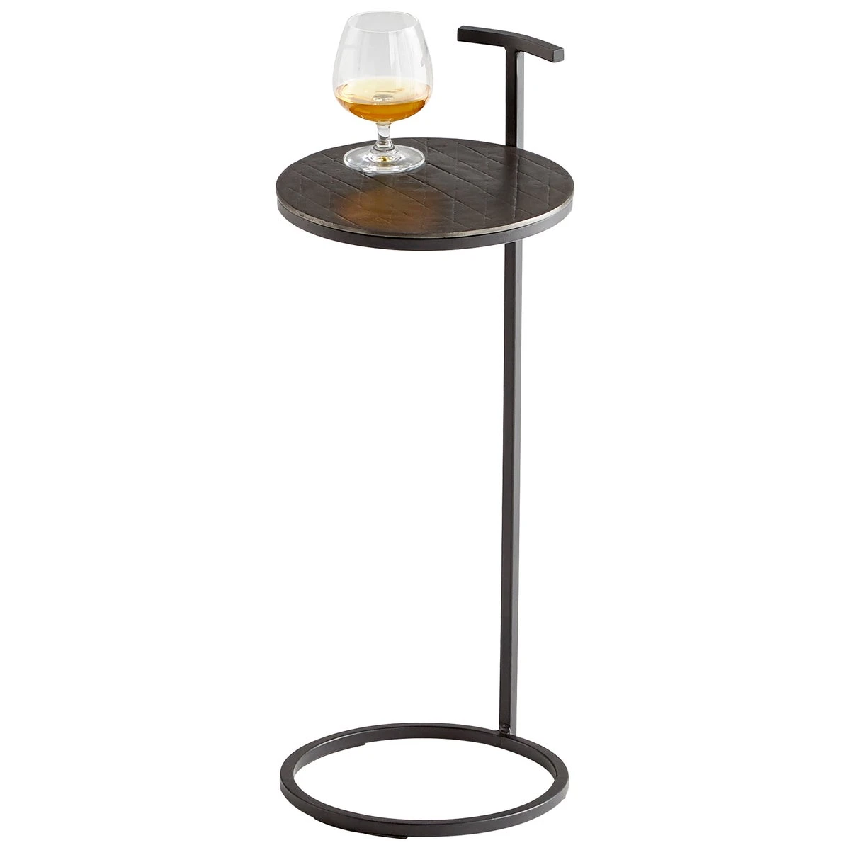 Antique Brass And Black Audrey Side Table