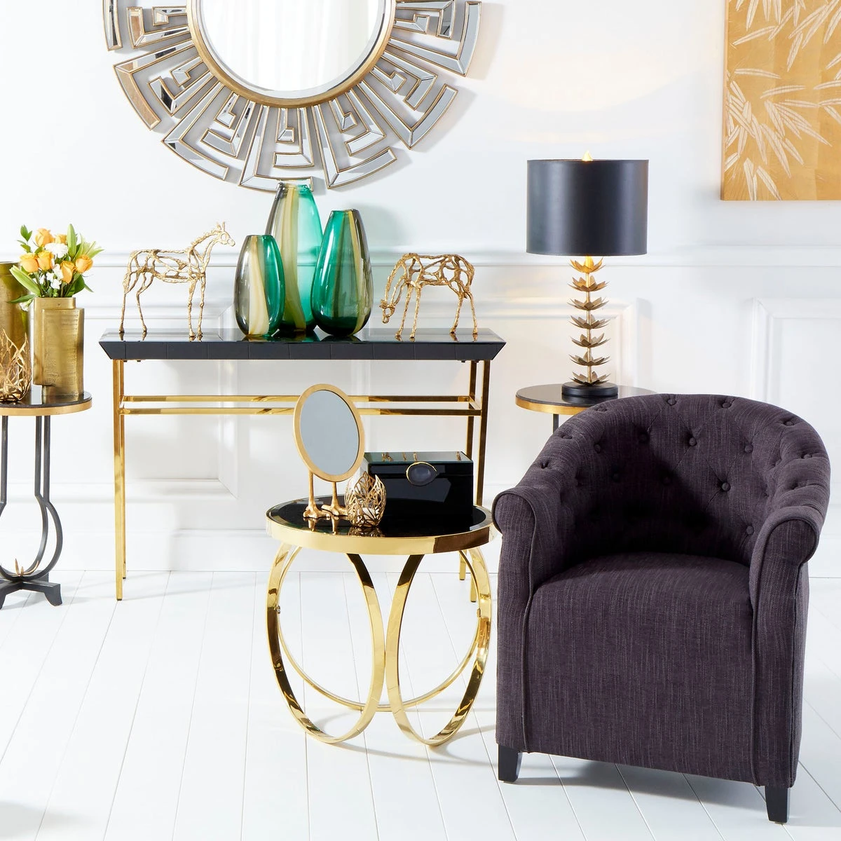 Old World And Gold Jacques Table