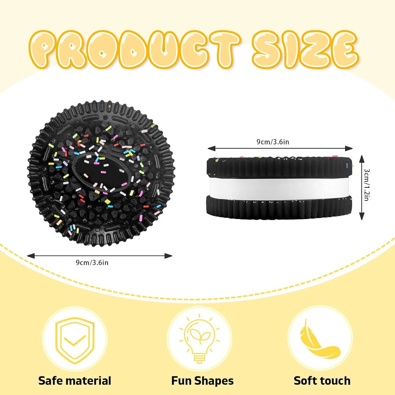 Largest Sticky Cookie Squishies Fidget Toys Adults, Squeeze Toys Sensory Toys for Kids with Autism