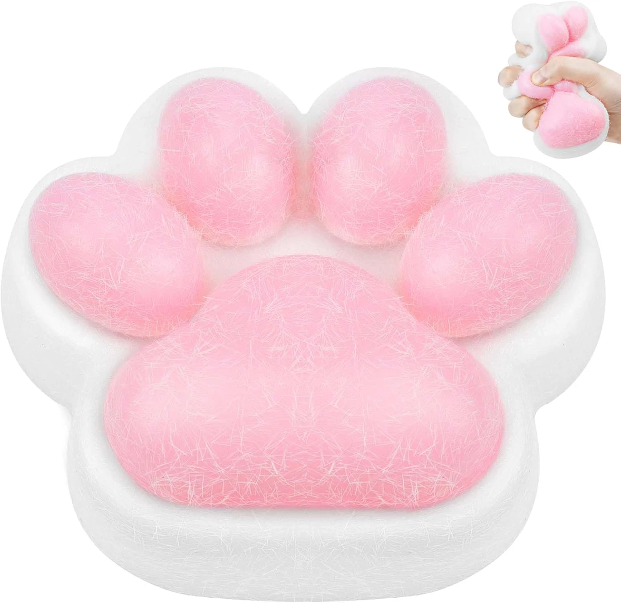 Largest Cat Paw Squishies Fidget Toys Adults, Sticky Cute Squeeze Sensory Toys for Autism and Stress Relief