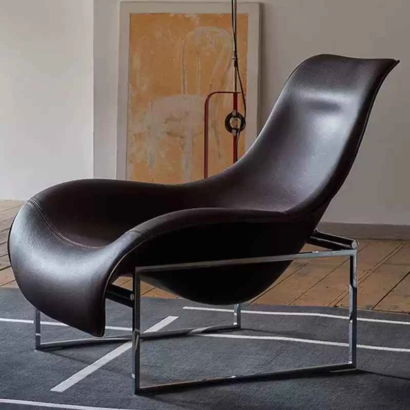 Leisure chair Fibreglass Duck ChairSaddle Leather Recliner