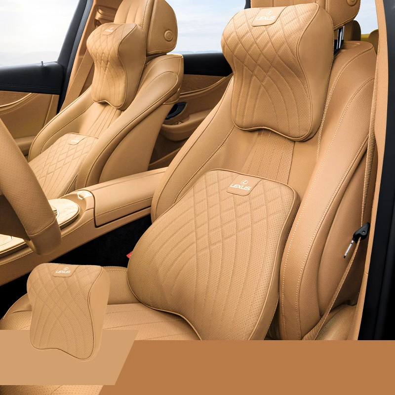 Car Headrest & Lumbar Pillow – Universal for Corolla, Yaris, Accent & More | Comfortable Neck & Back Support