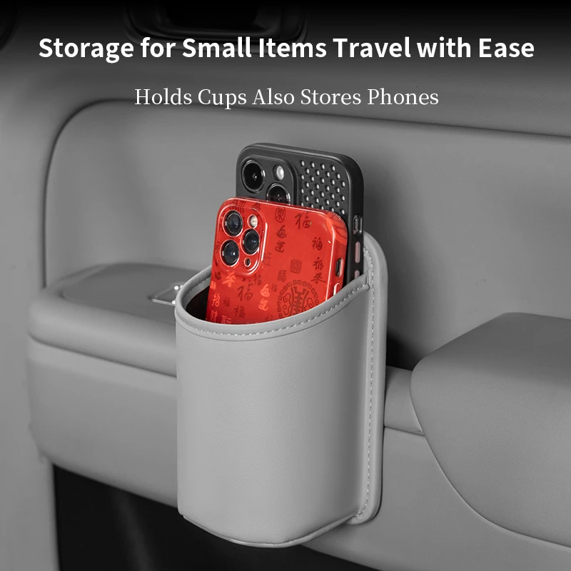 【Jet Black—Back Clip Style】Car Cup & Storage Organiser (Hook/Clip Type) – Universal Fit for Corolla, Yaris, Accent & More | Drink, Phone & Key Holder