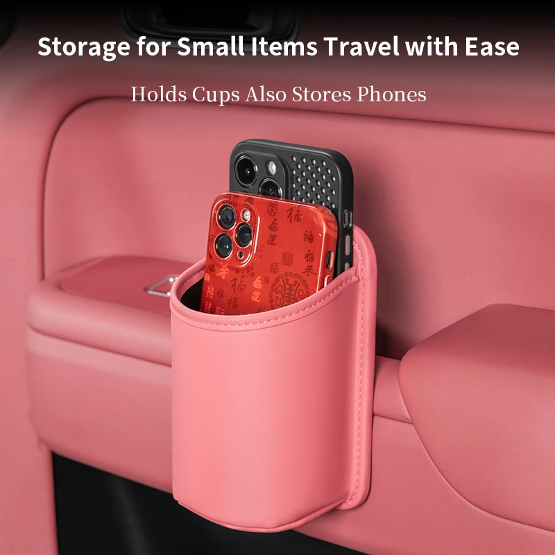 【Desert Rose—Back Clip Style】Car Cup & Storage Organiser (Hook/Clip Type) – Universal Fit for Corolla, Yaris, Accent & More | Drink, Phone & Key Holder