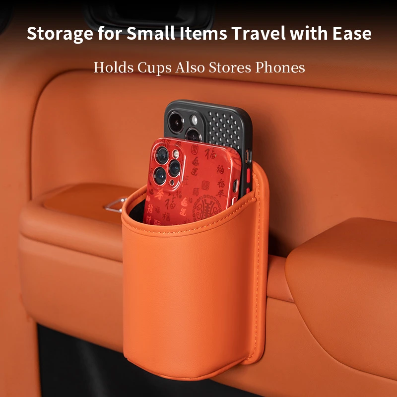 【Lava Red—Back Clip Style】Car Cup & Storage Organiser (Hook/Clip Type) – Universal Fit for Corolla, Yaris, Accent & More | Drink, Phone & Key Holder