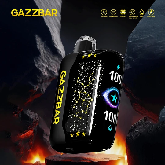 GAZZBAR Turbo 30000 Puff Disposable Vape Dual Mode Pulse 15000 15K 3D Curved Smart Display Starry