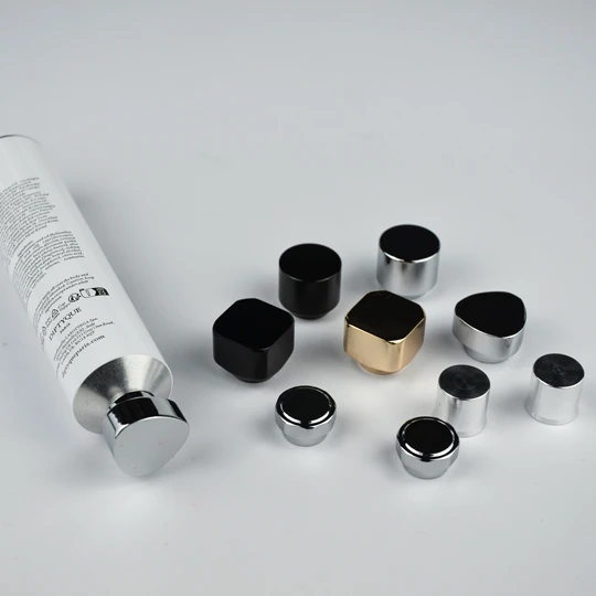 Customized Empty Aluminum Tube with zinc alloy and  aluminum Screw Cap