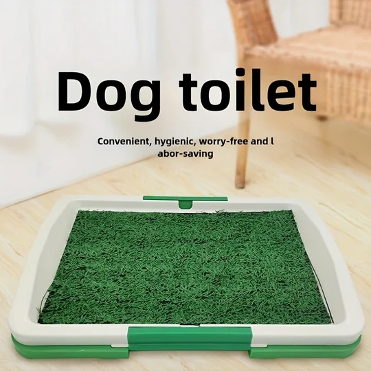Reusable Silicone and PP Leak-Proof Dog Potty Training Pads - Indoor Pet Toilet with Grass Surface for Easy Cleaning, Hygien Pup