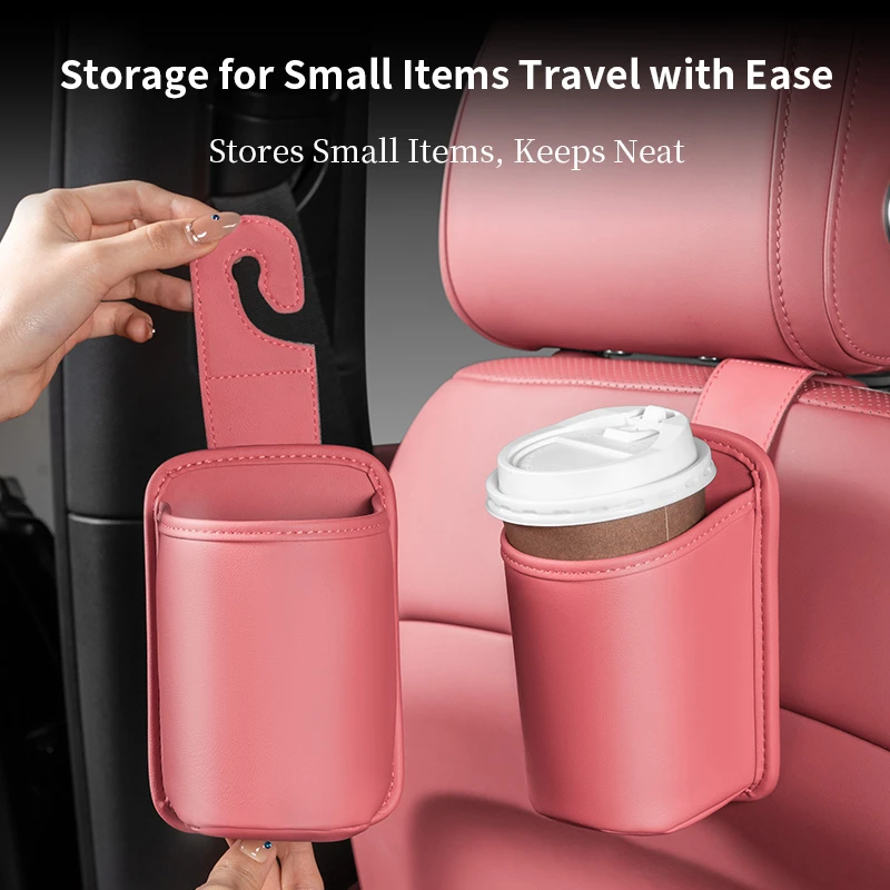 【Desert Rose—Hook Style】Car Cup & Storage Organiser (Hook/Clip Type) – Universal Fit for Corolla, Yaris, Accent & More | Drink, Phone & Key Holder