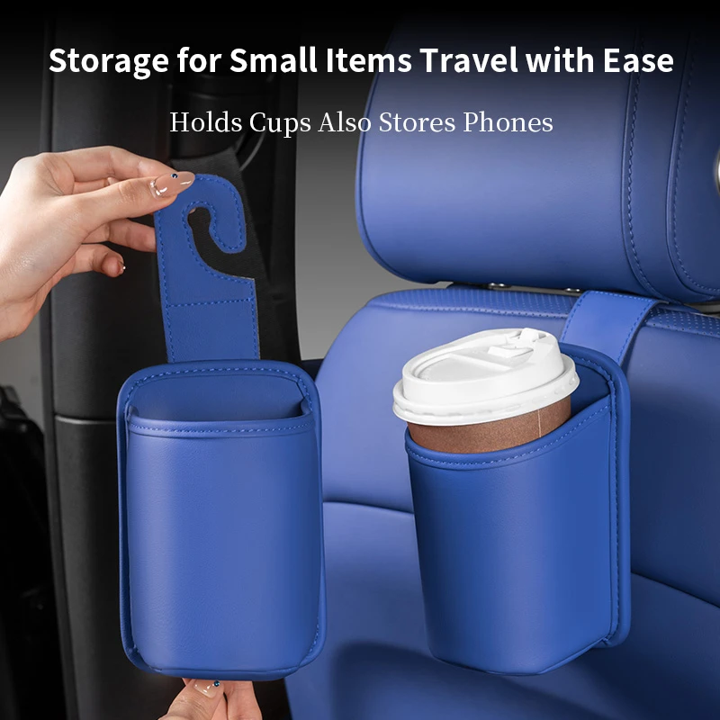 【Nitro Blue—Hook Style】Car Cup & Storage Organiser (Hook/Clip Type) – Universal Fit for Corolla, Yaris, Accent & More | Drink, Phone & Key Holder