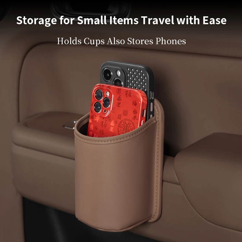 【Desert Rose—Back Clip Style】Car Cup & Storage Organiser (Hook/Clip Type) – Universal Fit for Corolla, Yaris, Accent & More | Drink, Phone & Key Holder