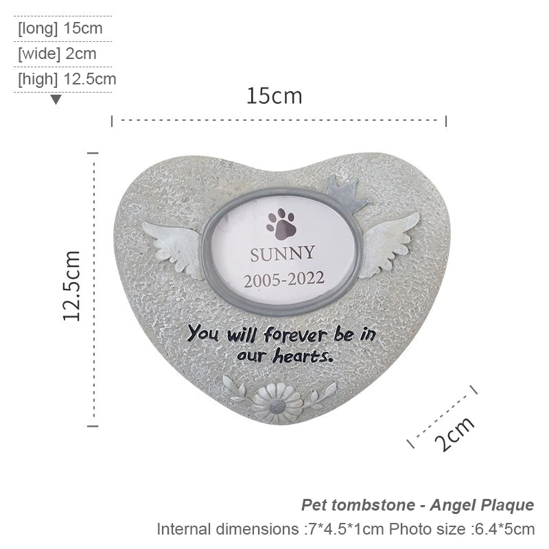 UREY Pet tombstone creative resin simulation memorial stone dog cat small animal sacrifice monument