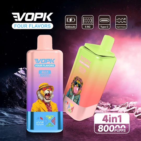 VOPK Four Flavors 80k 80000 Puff Disposable Vape 4-in-1 E Cgarettes With Smart display Vaper Pen