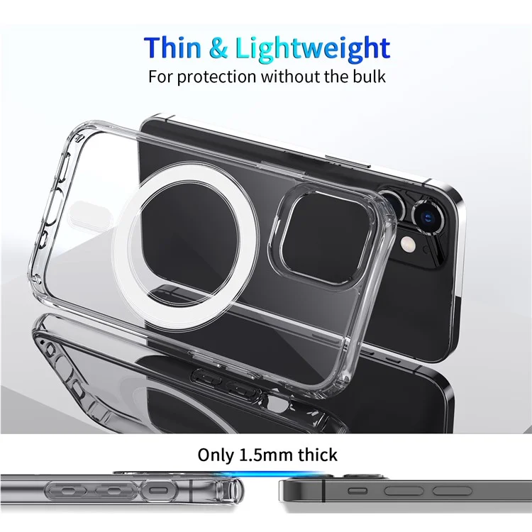 Shockproof Clear Style Acrylic + TPU Case for iPhone 12 mini Cover-Cellmalls
