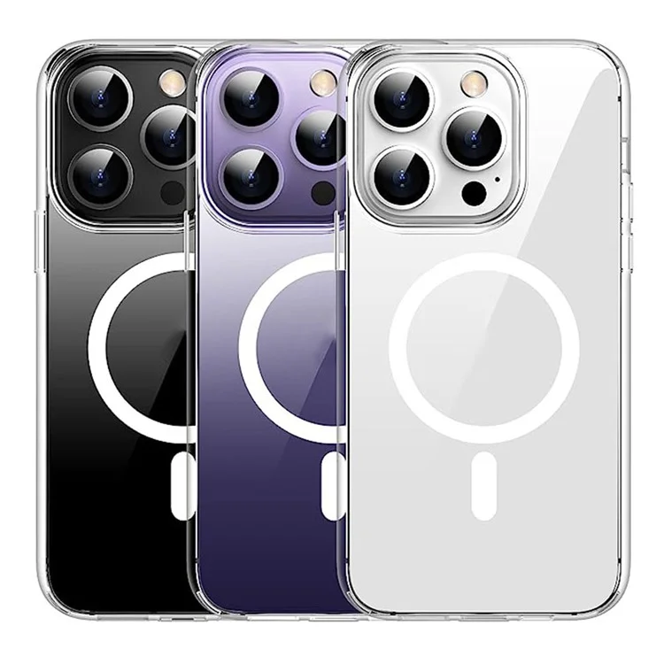 Phone Case Cover for iPhone 15 Pro , Compatible with MagSafe Magnetic Ring HD Clear Acrylic+TPU Phone Shell-Cellmalls