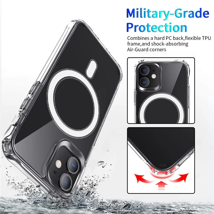Shockproof Clear Style Acrylic + TPU Case for iPhone 12 mini Cover-Cellmalls