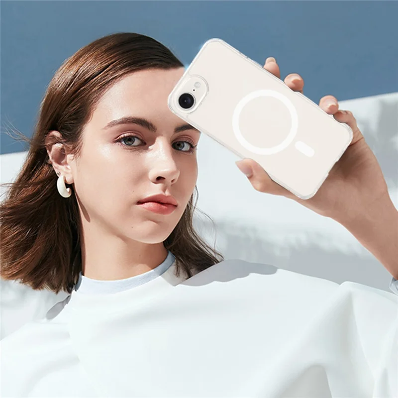 For iPhone 16e Clear Case Compatible with MagSafe TPU + Acrylic Phone Cover-Cellmalls