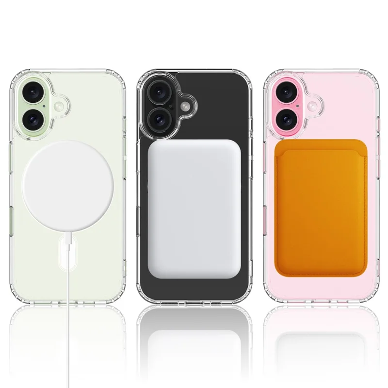 For iPhone 16 Plus Clear Case Compatible with MagSafe TPU+Acrylic Slim Phone Cover-Cellmalls