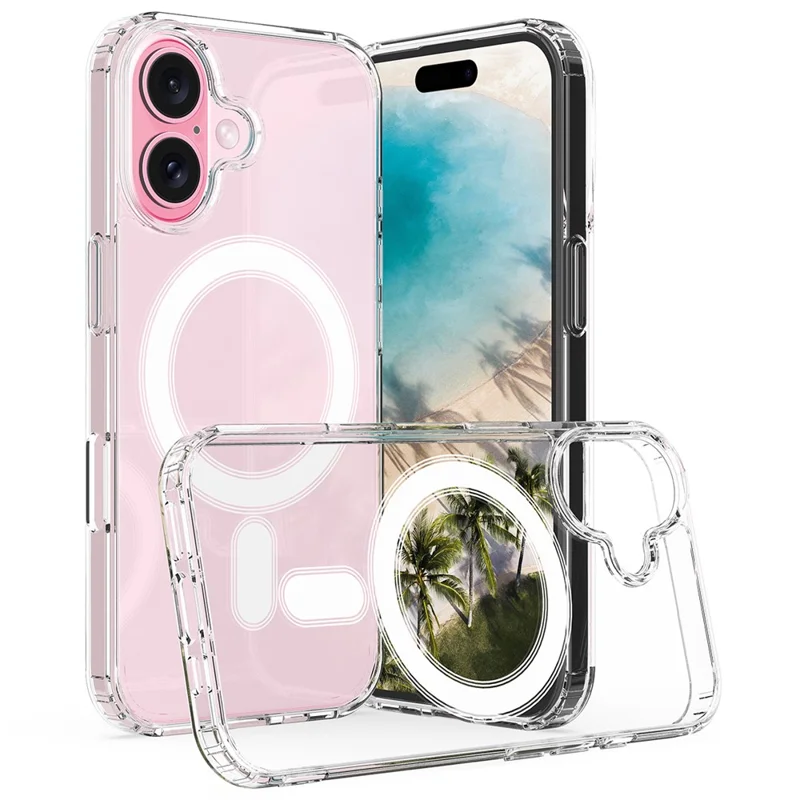 For iPhone 16 Plus Clear Case Compatible with MagSafe TPU+Acrylic Slim Phone Cover-Cellmalls
