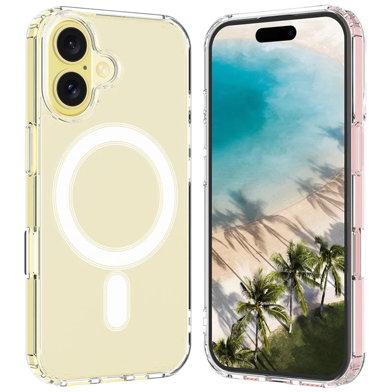 For iPhone 16 Plus Clear Case Compatible with MagSafe TPU+Acrylic Slim Phone Cover-Cellmalls