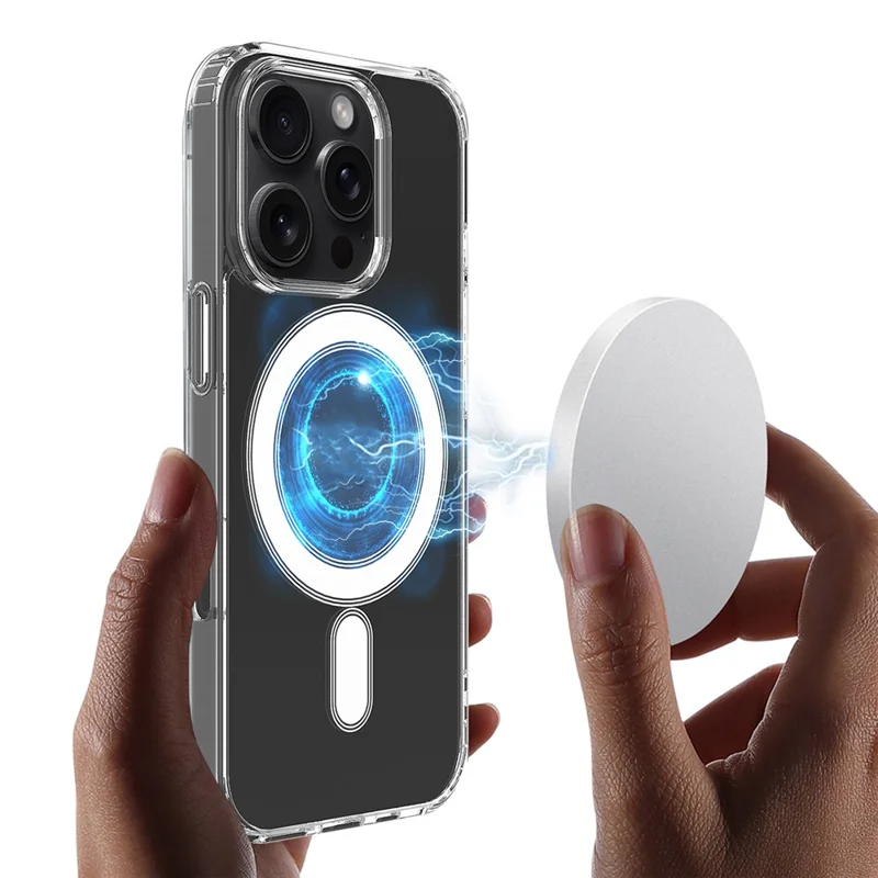 For iPhone 16 Pro Max Case Compatible with MagSafe TPU+Acrylic Clear Back Phone Cover-Cellmalls