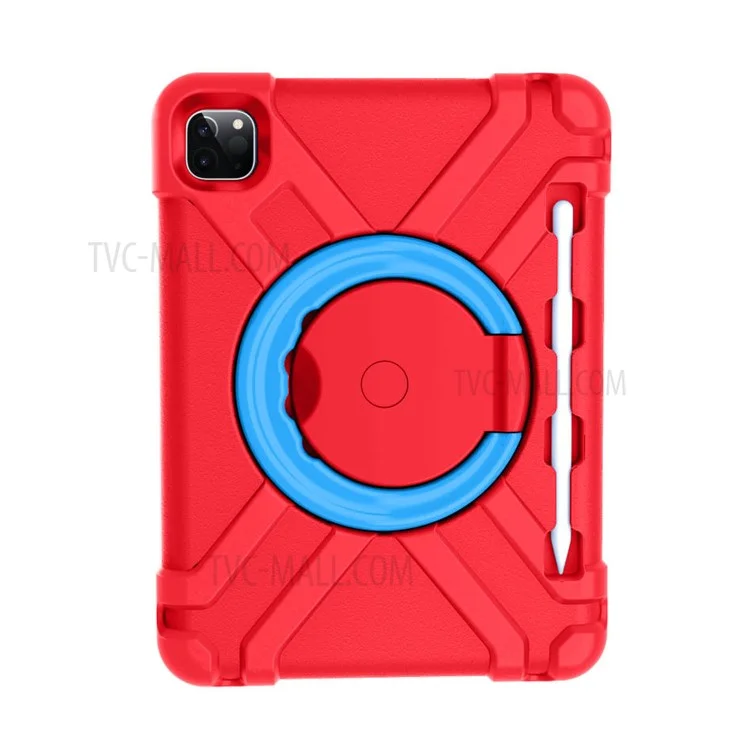 For Apple iPad Air (2020) / Air (2022) / Pro 11-inch (2022) / (2021) / (2020) 360-degree Swivel Kickstand PC + TPU Hybrid Tablet Case - Black-Cellmalls