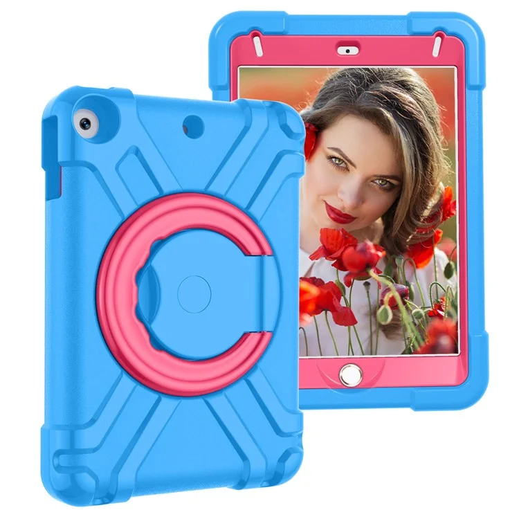 360° Swivel Kickstand PC + Silicone Tablet Shell for iPad mini (2019) 7.9 inch / mini 4 - Blue/Rose-Cellmalls