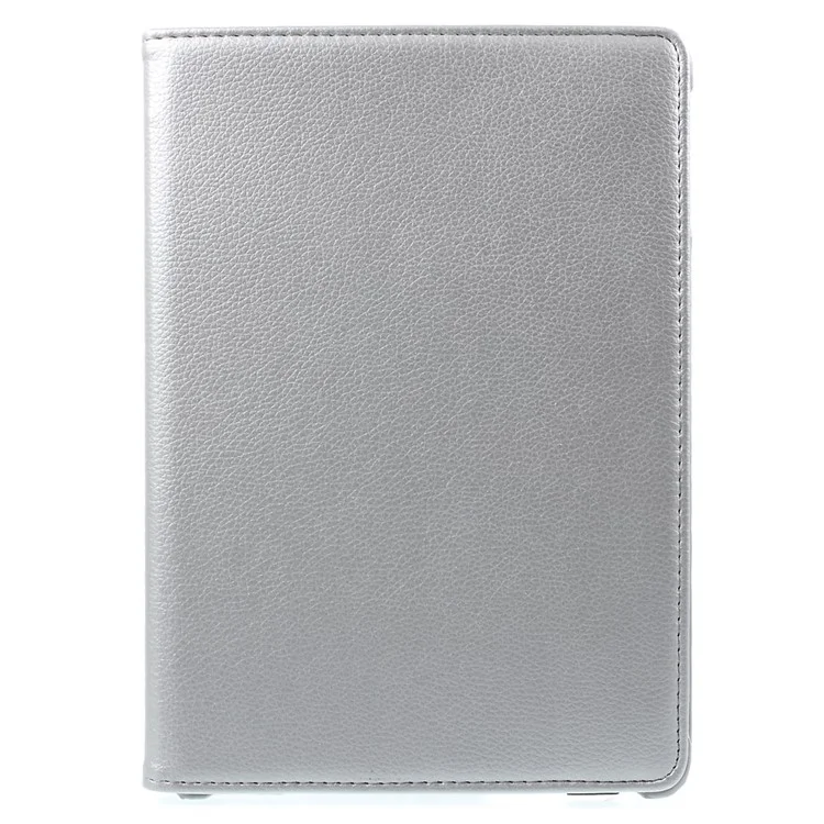 360 Degree Rotating Litchi Leather Smart Case for iPad Air - Silver-Cellmalls
